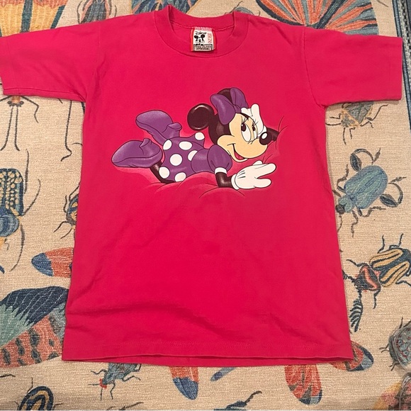 Pink 90s Minnie Mouse Kids Large (13-14) - Picture 1 of 2